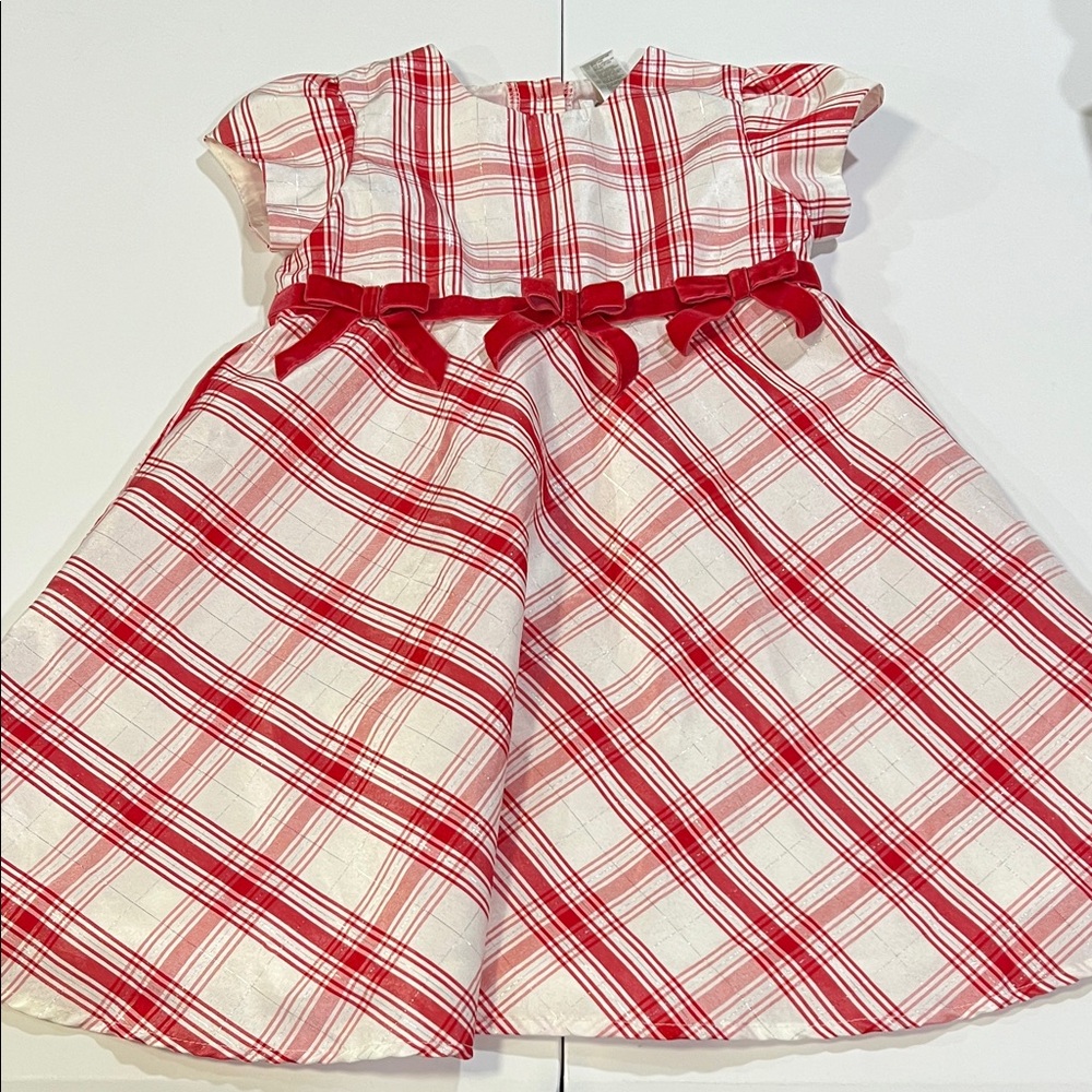 George - Red and White Checkered Dress,‎ silver/red/white
